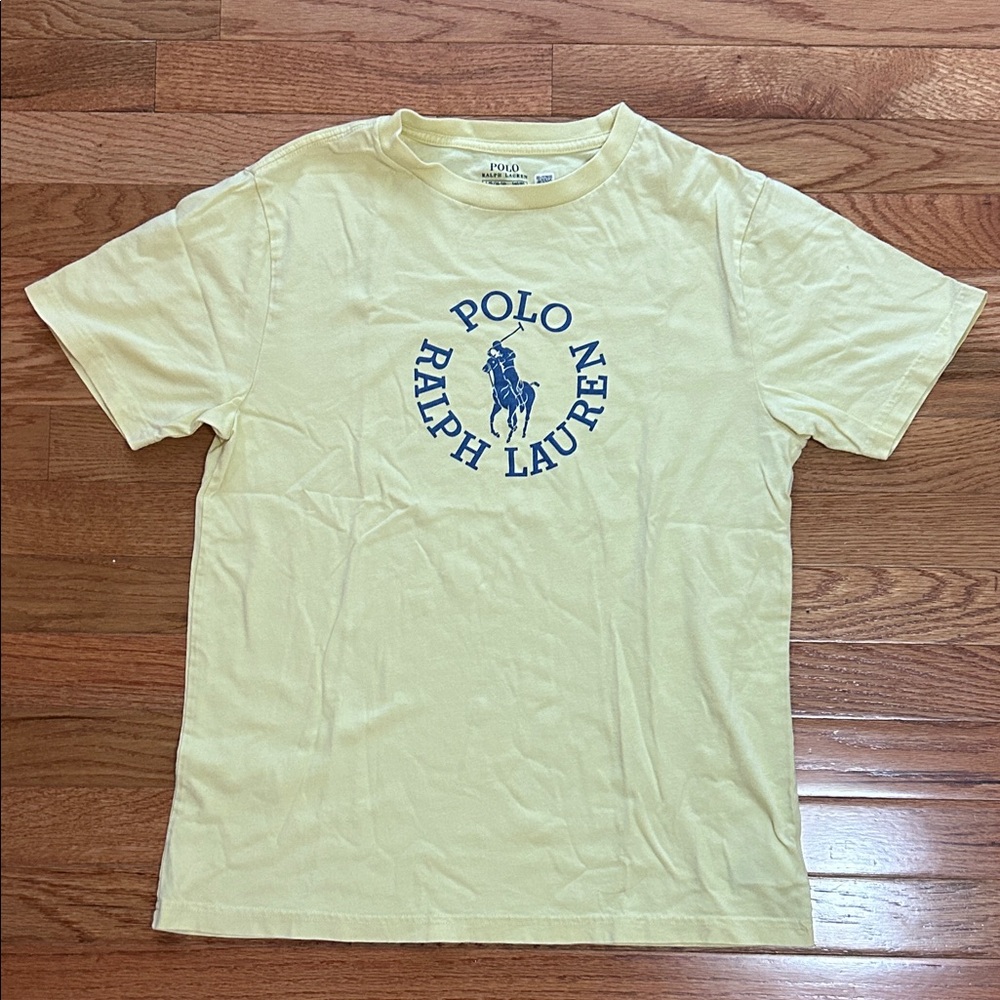 Polo by Ralph Lauren Light Yellow Tee with Blue Logo